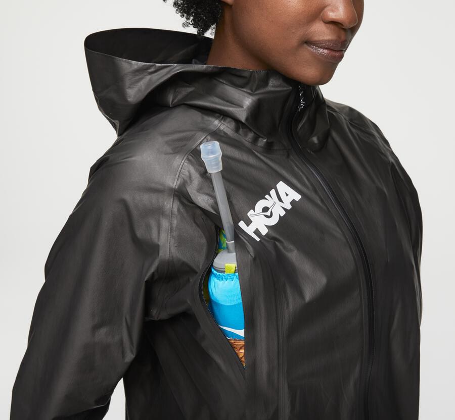 Jackets Womens - Hoka One One GORE-TEX Shakedry™ Run - Black - DUANBCY-93